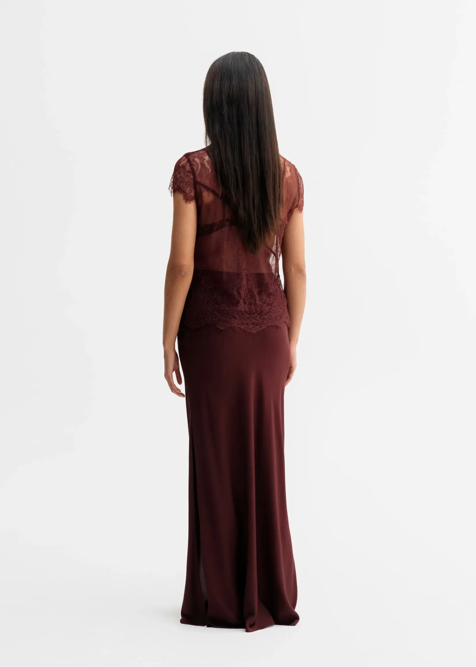 Ahlvar Eden lace top - Burgundy