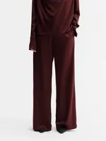 Ahlvar Mila satin trousers - Burgundy