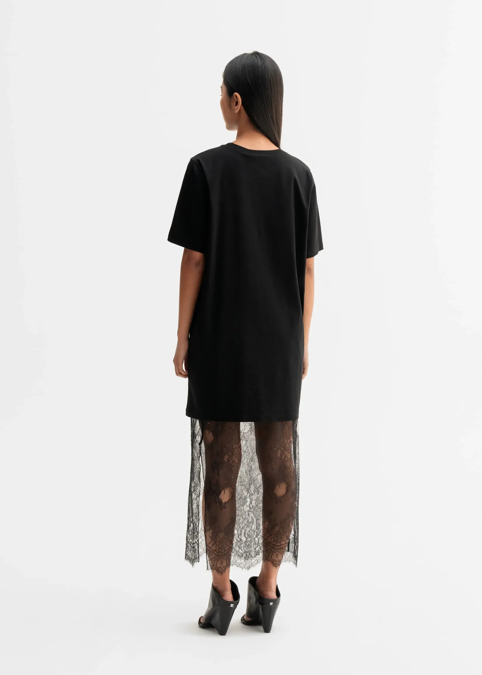 Ahlvar Hana lace pencil skirt - Black
