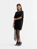Ahlvar Oki long tee - Black cotton