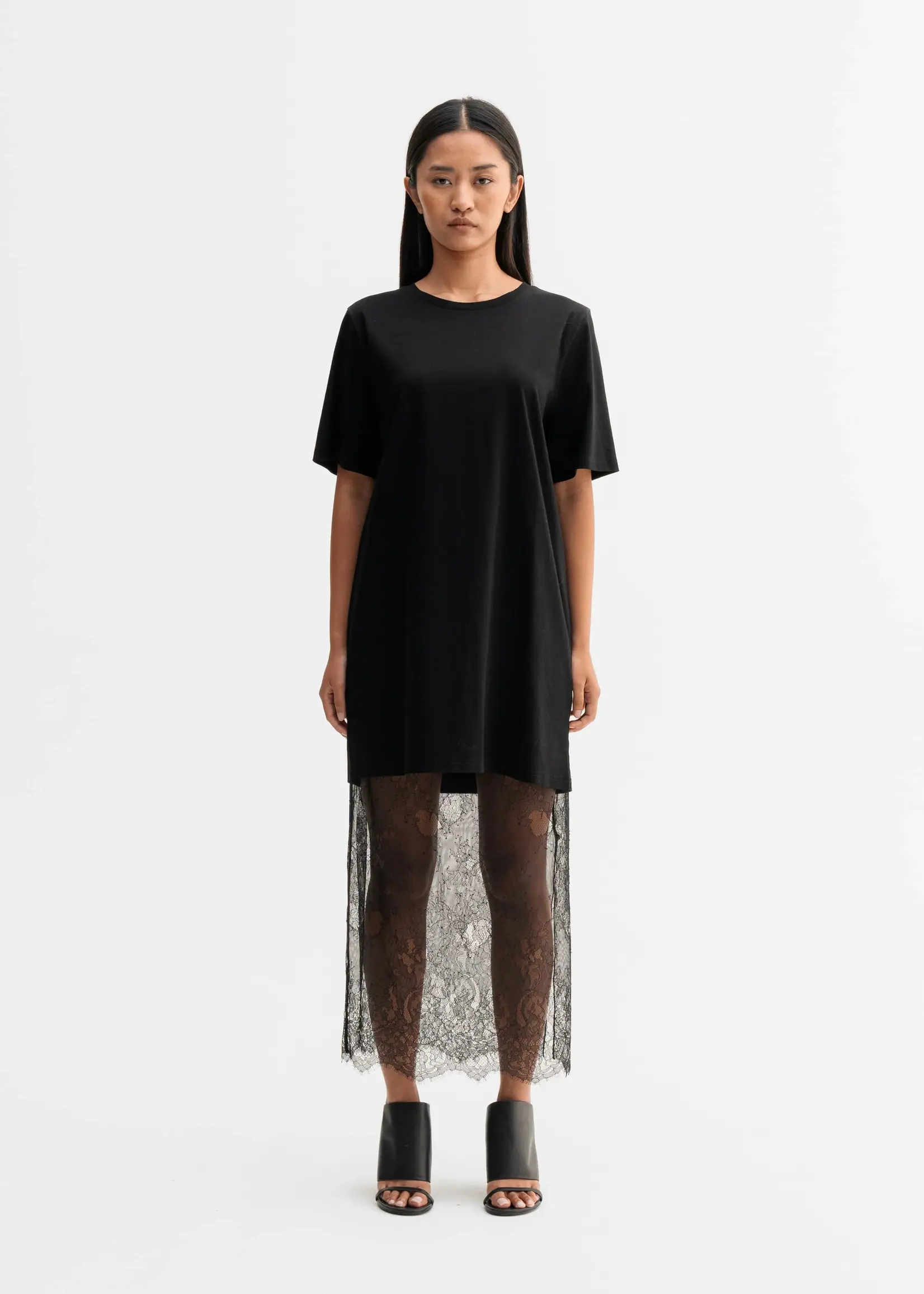 Ahlvar Oki long tee - Black cotton