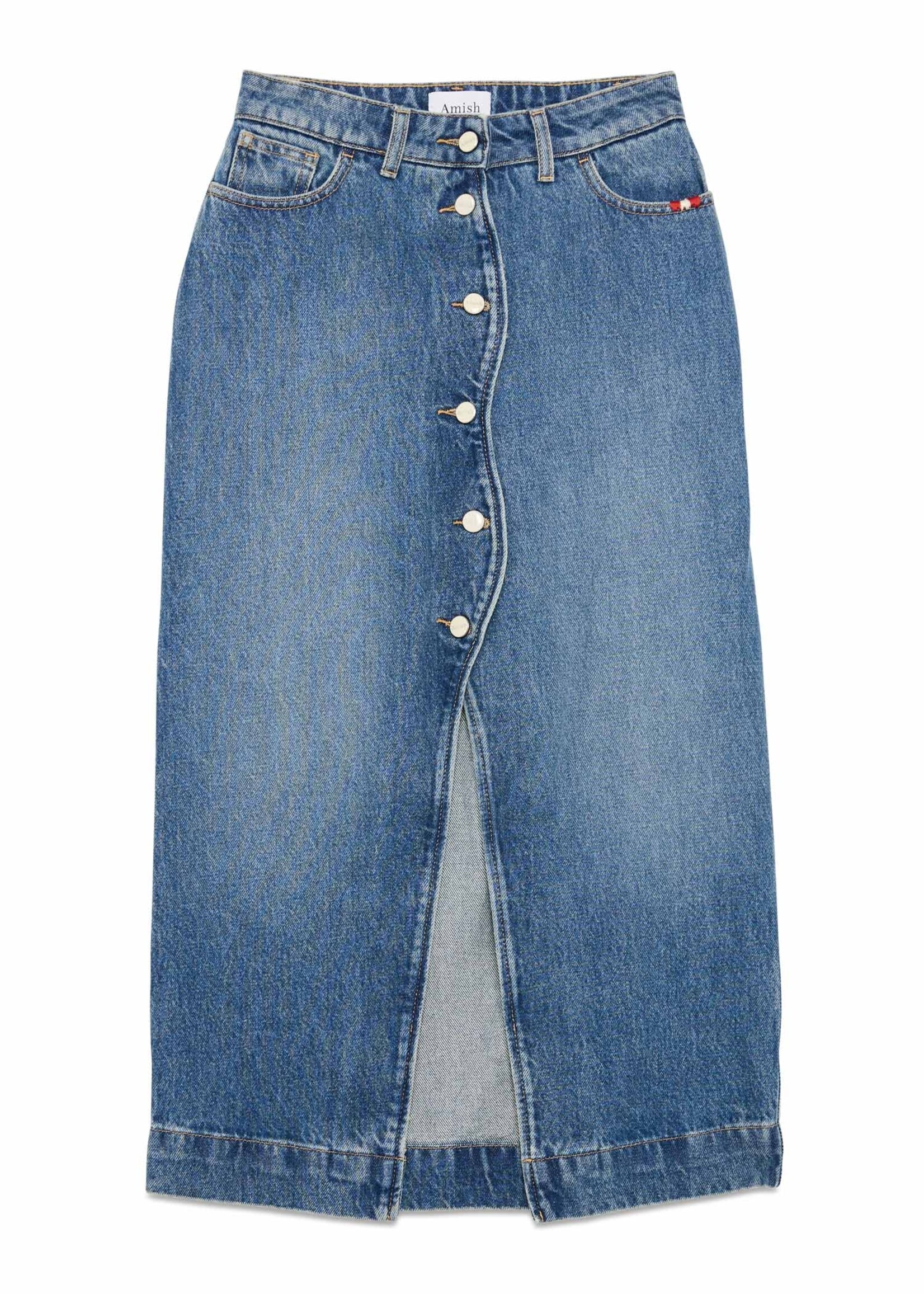 Amish Wavy front skirt - Traditional denim