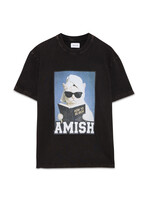 Amish Jersey rich cat T-shirt - Washed black