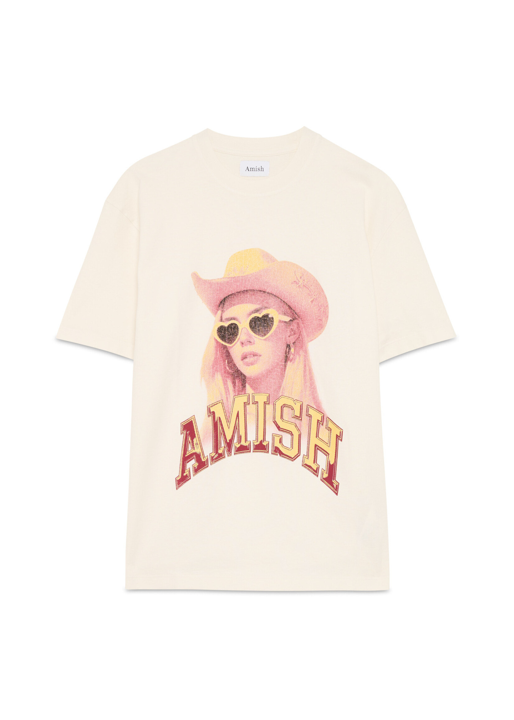 Amish Jersey sunglass T-shirt - Ecru