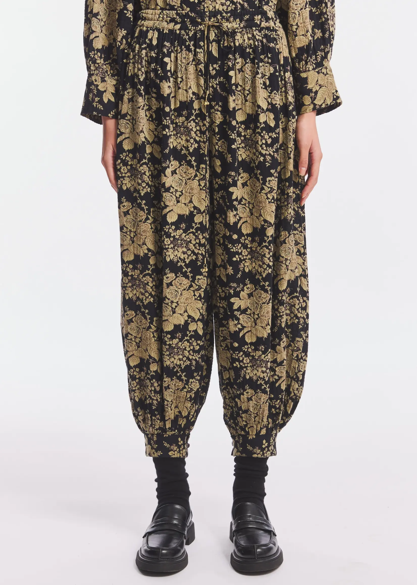 Cinzo sarouel pants - Black rust