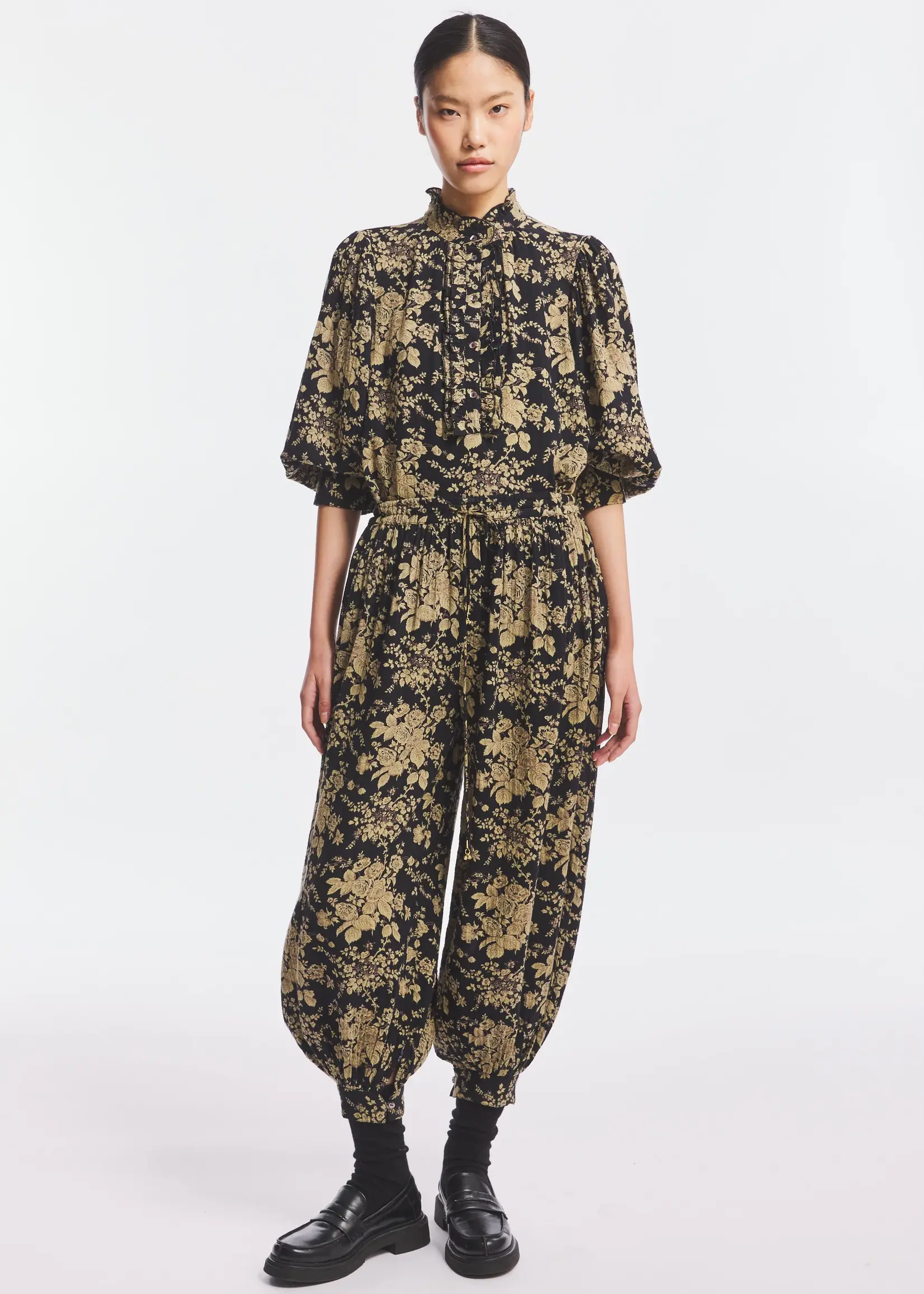 Cinzo sarouel pants - Black rust