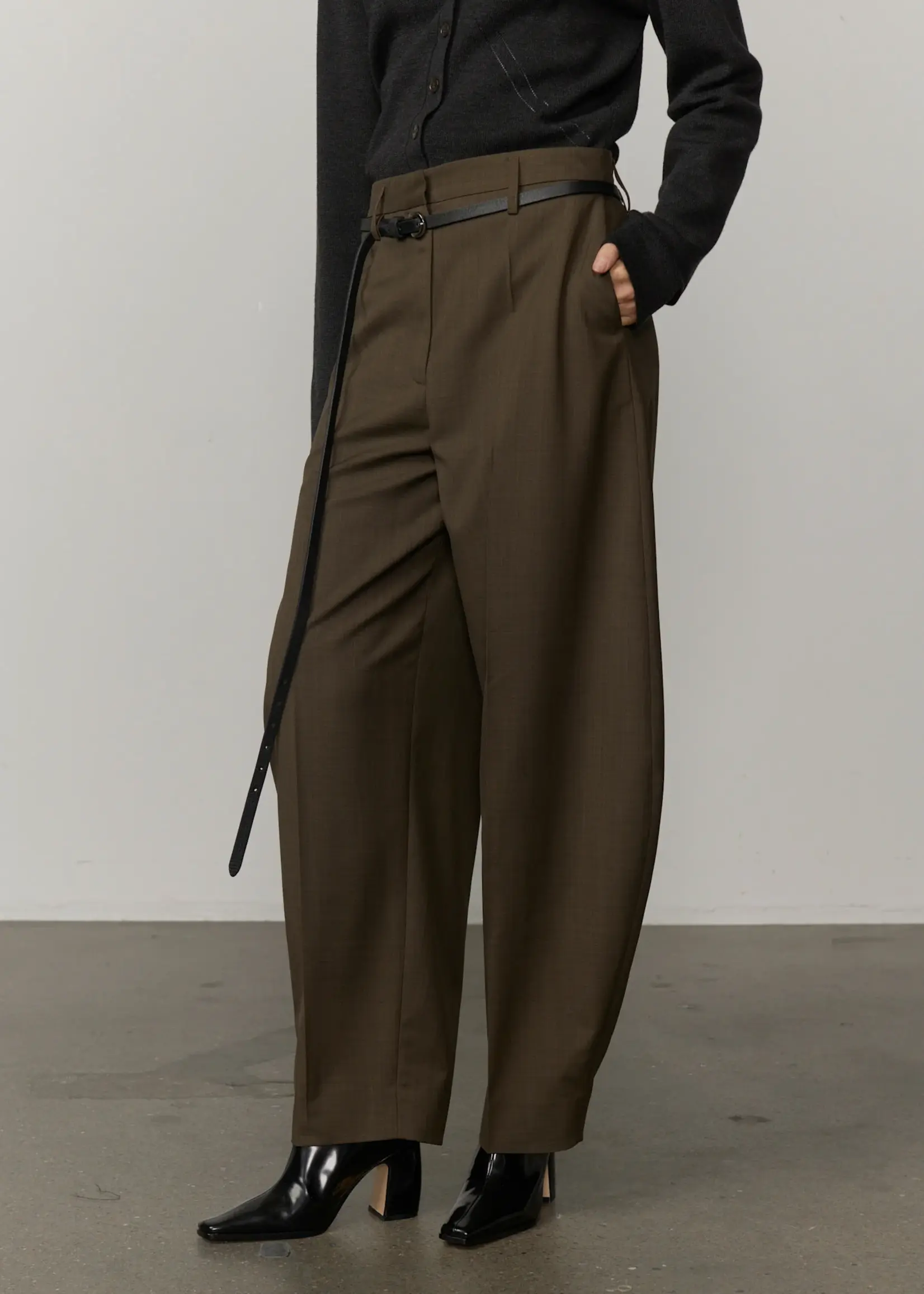 Birgitte Herskind Dante Mid Waist Pants - Khaki