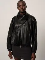 Birgitte Herskind Yvette Leather Bomber Jacket - Black