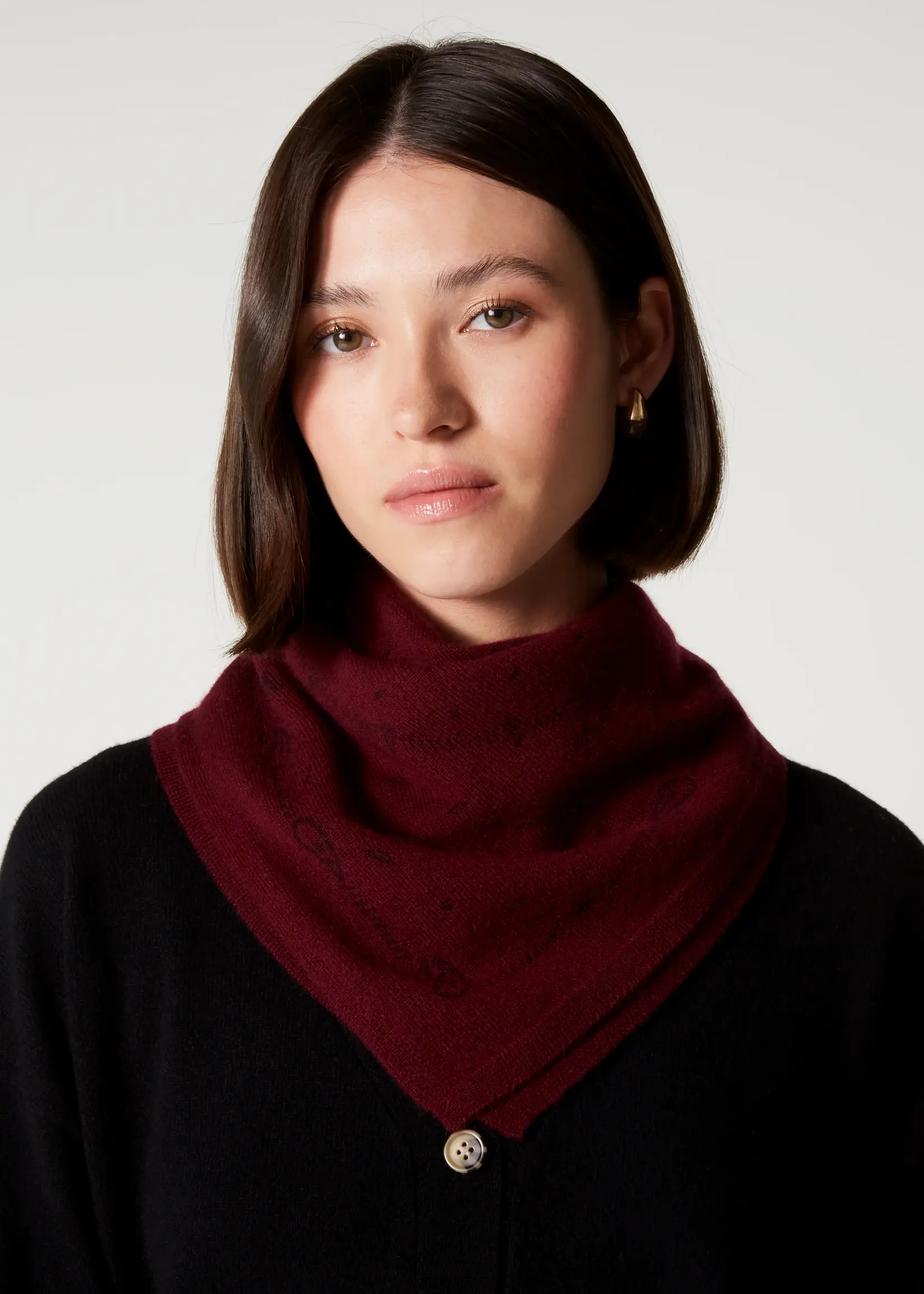 Absolut Cashmere Annabelle Print - Bandana - Burgundy