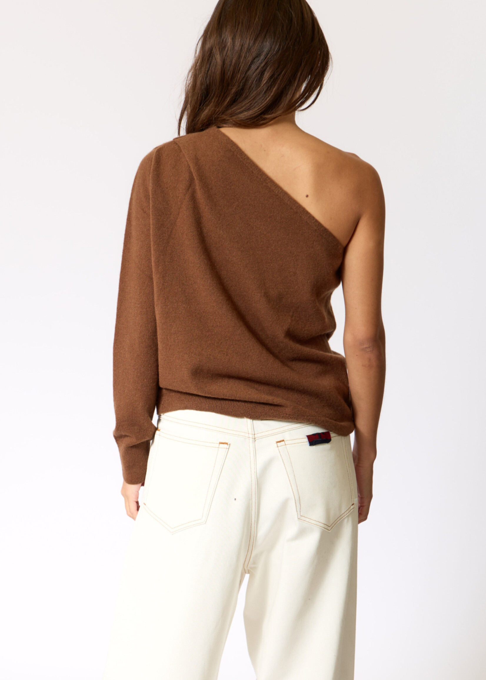 Absolut Cashmere Yolaine - Pull Asymetrique MCH - Coffee