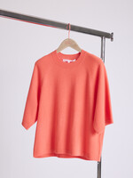 Absolut Cashmere Leana - Pull Col Rond MC - Coral Neon