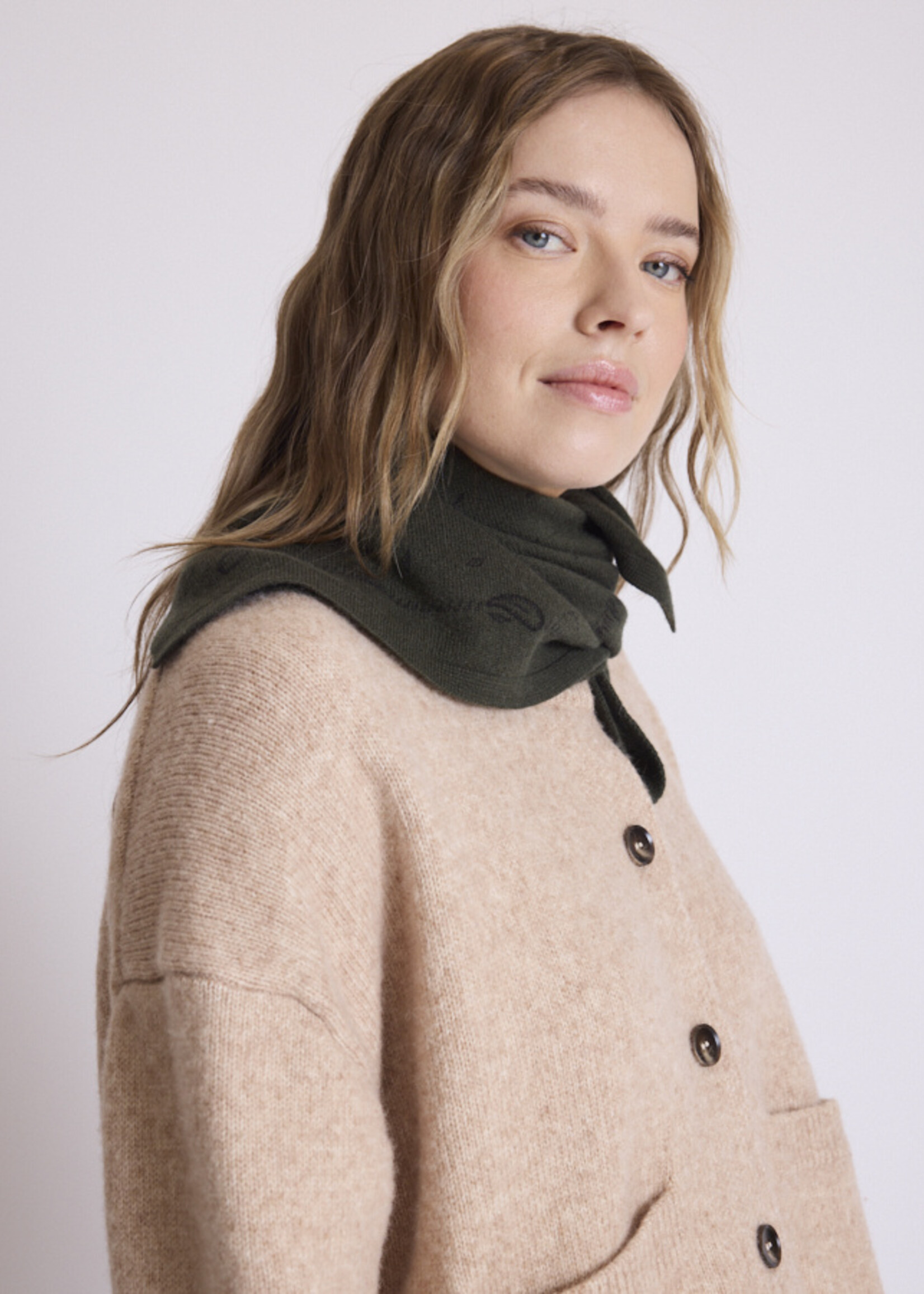 Absolut Cashmere Annabelle Print - Bandana - Olive