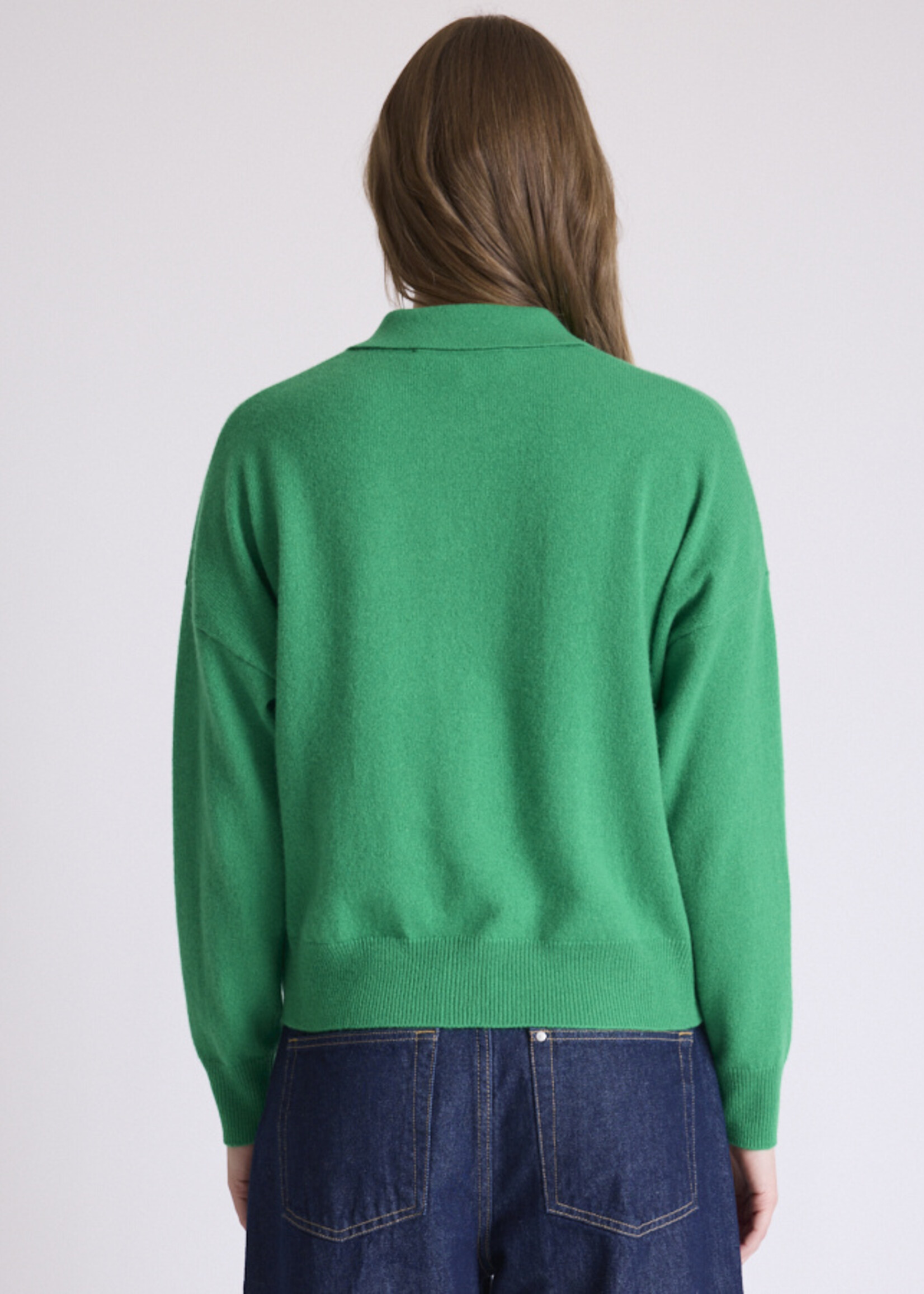 Absolut Cashmere Majura - Pull Col Chemise - Green