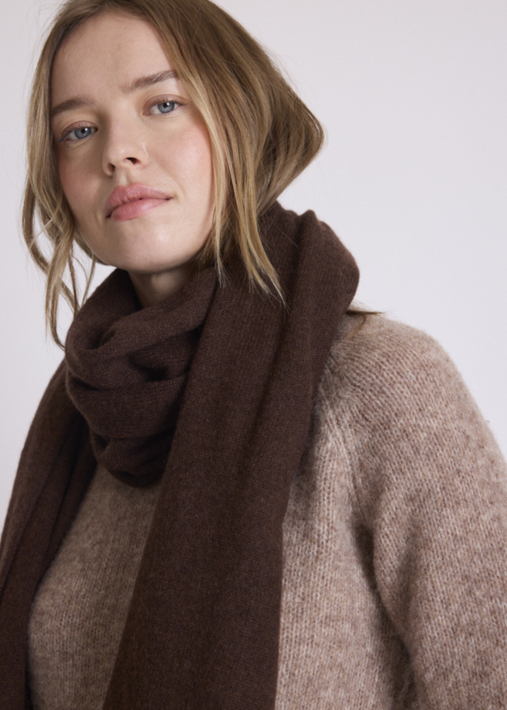 Absolut Cashmere Infinity scarf - Brownie