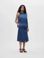 Rabens Saloner Piper Plume Tank Top - Navy