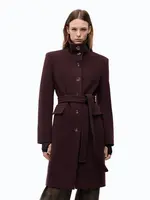 Pinko Citiso panno doppio coat - Bordeaux scuro