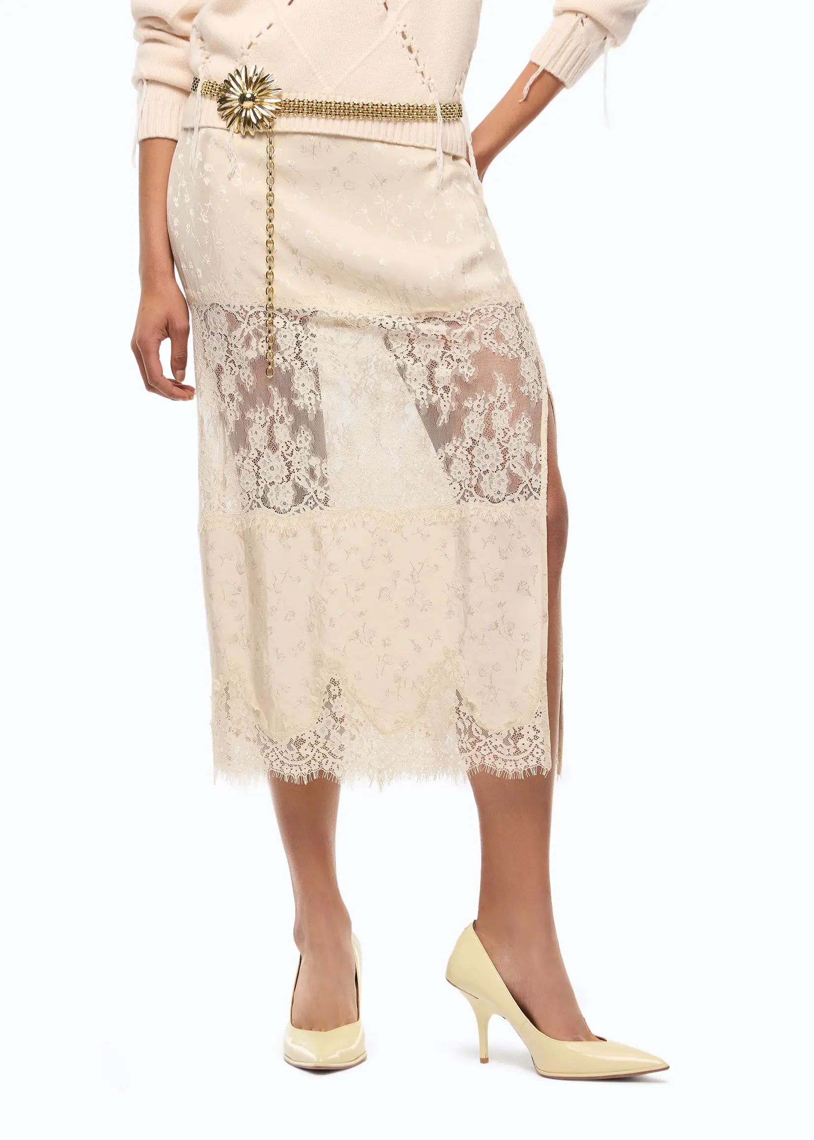 Pinko Glossofila gonna skirt - Ostrich grey