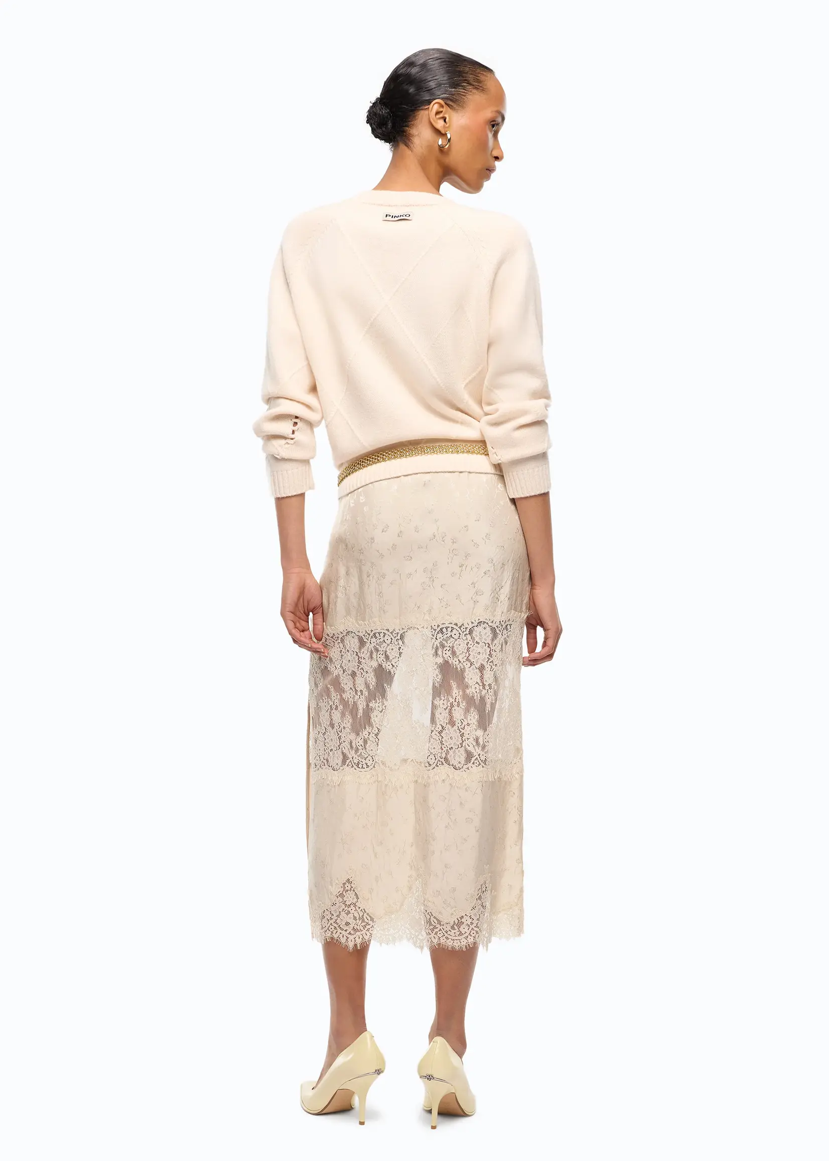 Pinko Glossofila gonna skirt - Ostrich grey