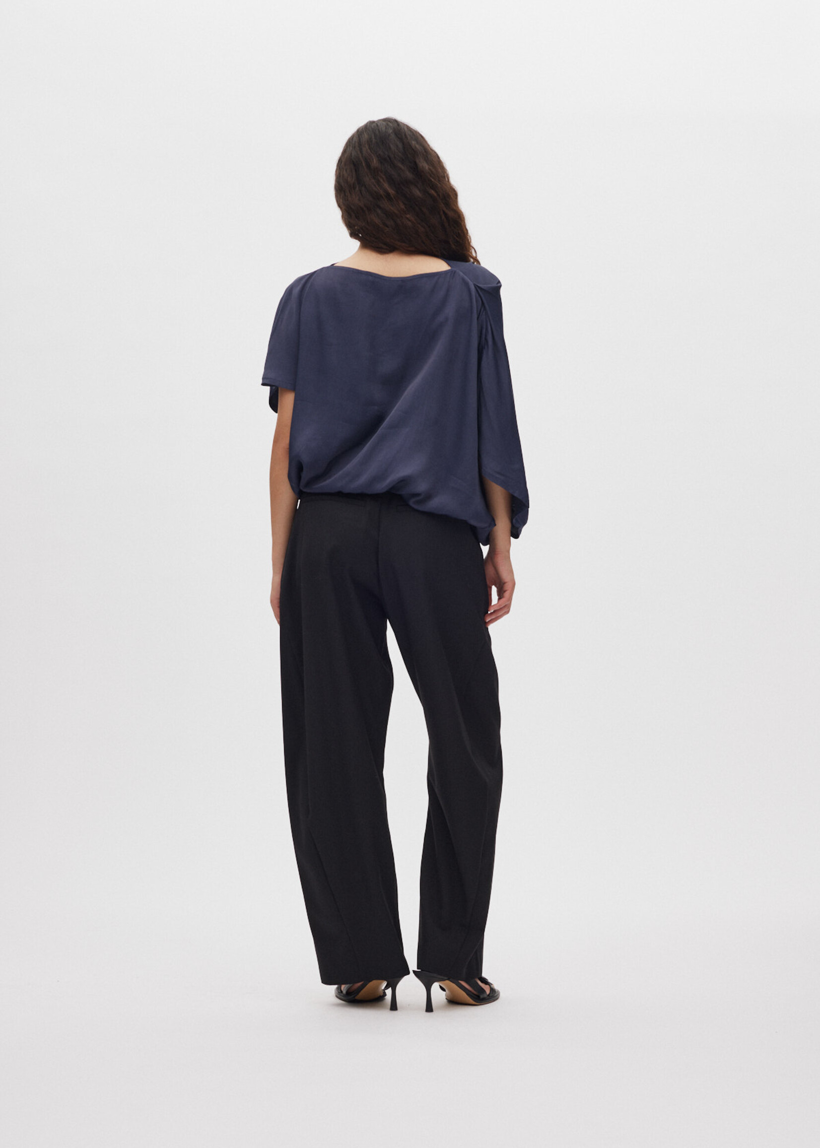 Rabens Saloner Thalia Smooth Tailoring Pants - Black