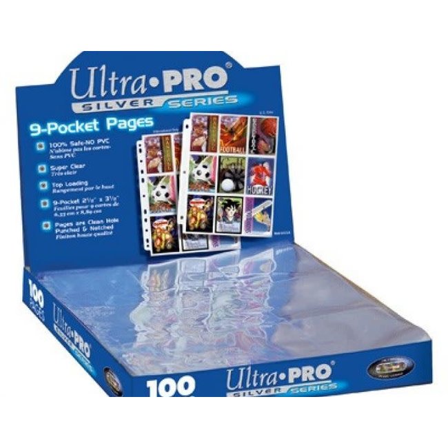 Ultra Pro 9-Hole Silver Blaadjes (100Stuks)
