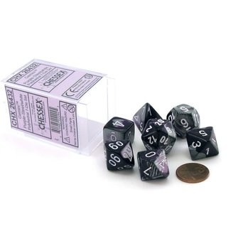Chessex Gemini Polyhedral 7-Die Sets - Purple-Steel W/White