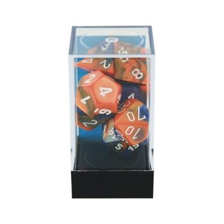 Chessex Gemini Polyhedral 7-Die Sets - Blue-Orange W/White