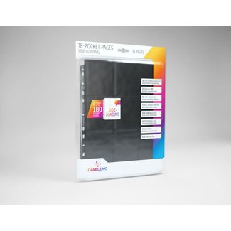 Gamegenic Gamegenic - Sideloading 18-Pocket Pages 10 Pcs Pack Black