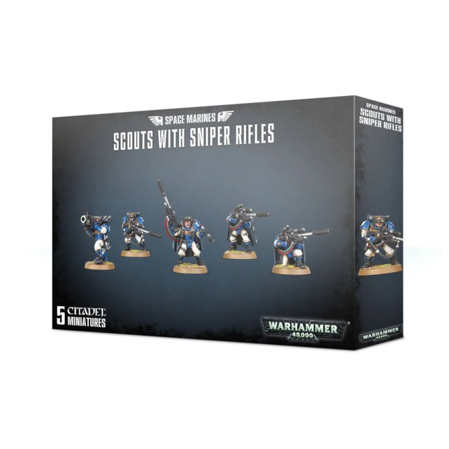 Games Workshop Space Marine Scouts With Sniper Rifles