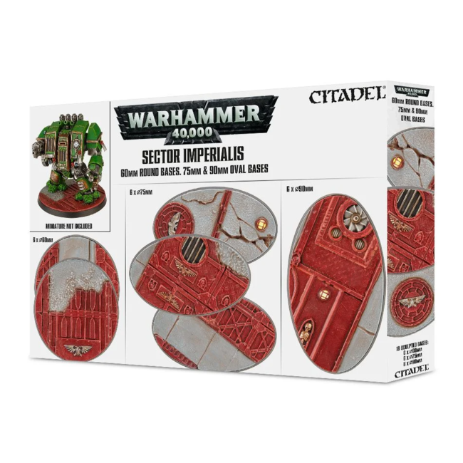 Games Workshop Sector Imperialis 60mm Round, 75mm Oval & 90mm Oval Bases