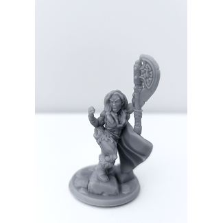 3D Printed Miniature - Barbarian Female 02 - Dungeons & Dragons - Hero of the Realm KS