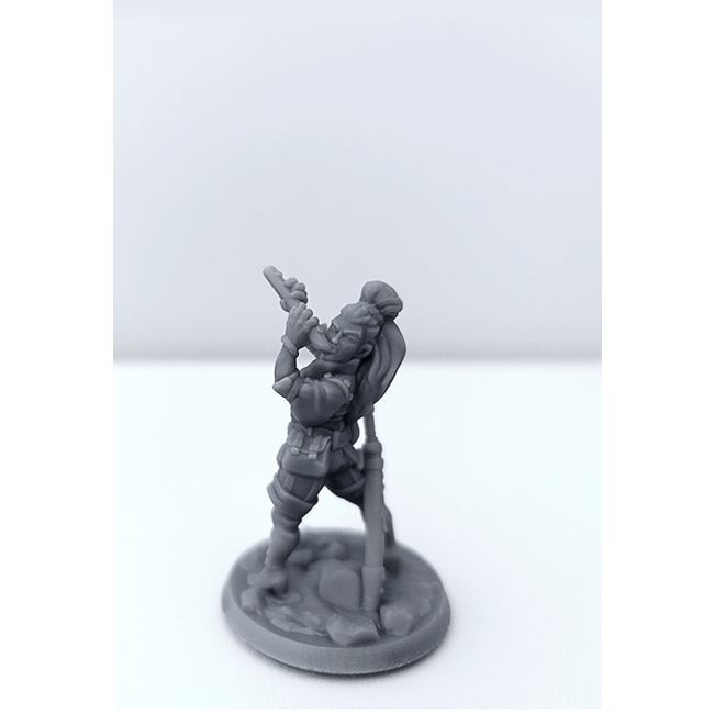 3D Printed Miniature - Bard Female 01 - Dungeons & Dragons - Hero of the Realm KS