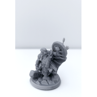 3D Printed Miniature - Dwarf Male 01 - Dungeons & Dragons - Hero of the Realm KS