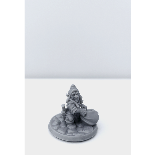 3D Printed Miniature - Gnome Male 01 - Dungeons & Dragons - Hero of the Realm KS