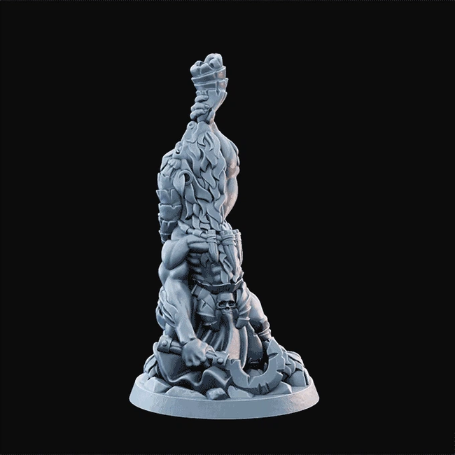 3D Printed Miniature - Goatman03  - Dungeons & Dragons - Desolate Plains KS