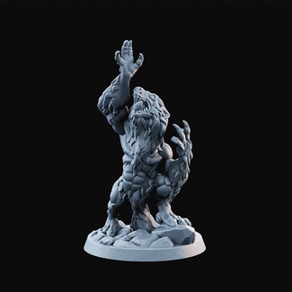 3D Printed Miniature - Wolfman02A  - Dungeons & Dragons - Desolate Plains KS