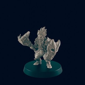 3D Printed Miniature - Azer Male - Dungeons & Dragons - Beasts and Baddies KS