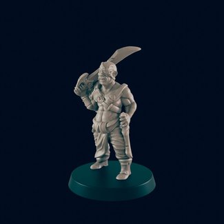 3D Printed Miniature - Human Bandit - Dungeons & Dragons - Beasts and Baddies KS