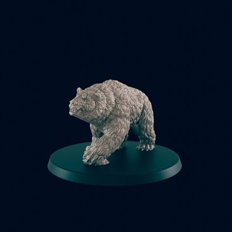 3D Printed Miniature - Bear - Dungeons & Dragons - Beasts and Baddies KS