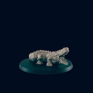 3D Printed Miniature - Crocodile - Dungeons & Dragons - Beasts and Baddies KS