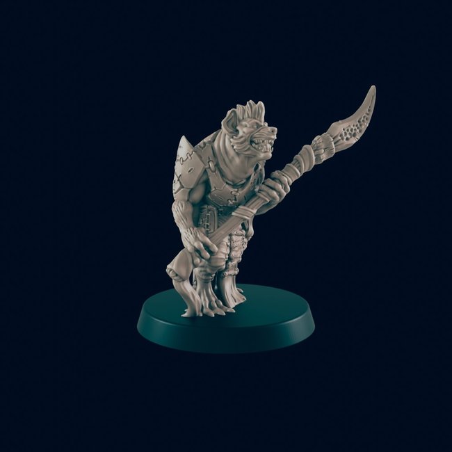 3D Printed Miniature - Gnoll Spearman - Dungeons & Dragons - Beasts and Baddies KS