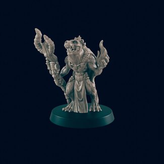 3D Printed Miniature - Gnoll Shaman - Dungeons & Dragons - Beasts and Baddies KS