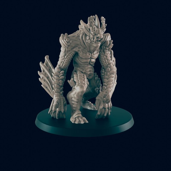 3D Printed Miniature - Sea Troll - Dungeons & Dragons - Beasts and Baddies KS