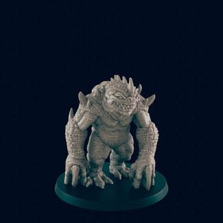 3D Printed Miniature - Blue Slaad - Dungeons & Dragons - Beasts and Baddies KS