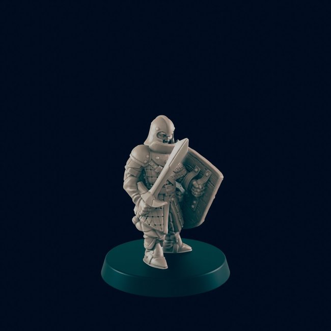 3D Printed Miniature - Guard Infantry - Dungeons & Dragons - Beasts and Baddies KS
