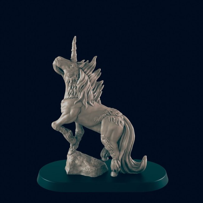 3D Printed Miniature - Unicorn - Dungeons & Dragons - Beasts and Baddies KS