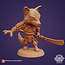 3D Printed Miniature - Fast Shadow (Kitsune-Fox Fighter) - Dungeons & Dragons - Zoontalis KS