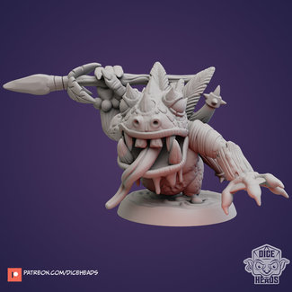 3D Printed Miniature - Frog Folk Shaman - Dungeons & Dragons - Zoontalis KS