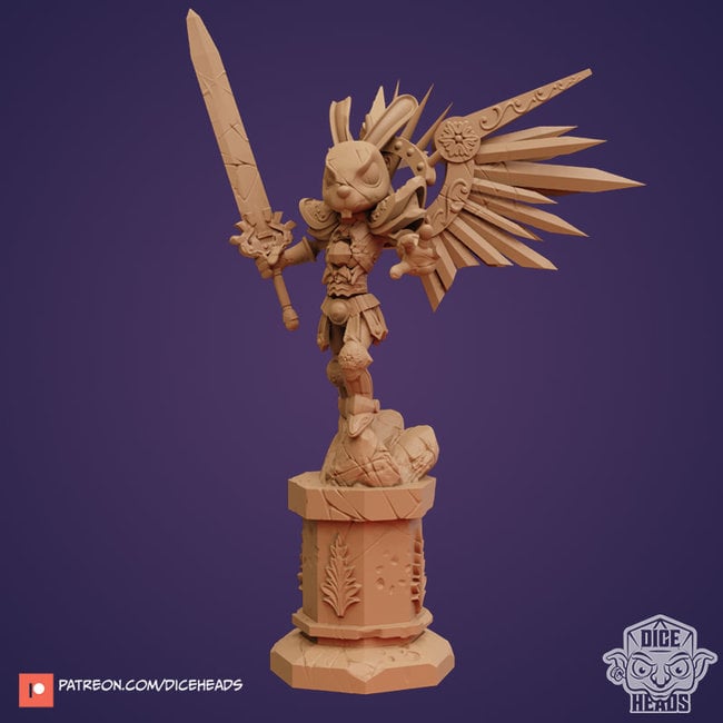 3D Printed Miniature - Broken Lapina with Wings - Dungeons & Dragons - Zoontalis KS