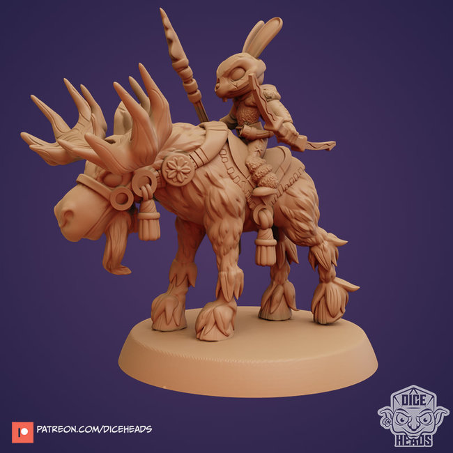 3D Printed Miniature - Moose Mount - Dungeons & Dragons - Zoontalis KS