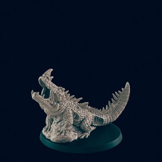 3D Printed Miniature - Undead Croc  - Dungeons & Dragons - Beasts and Baddies